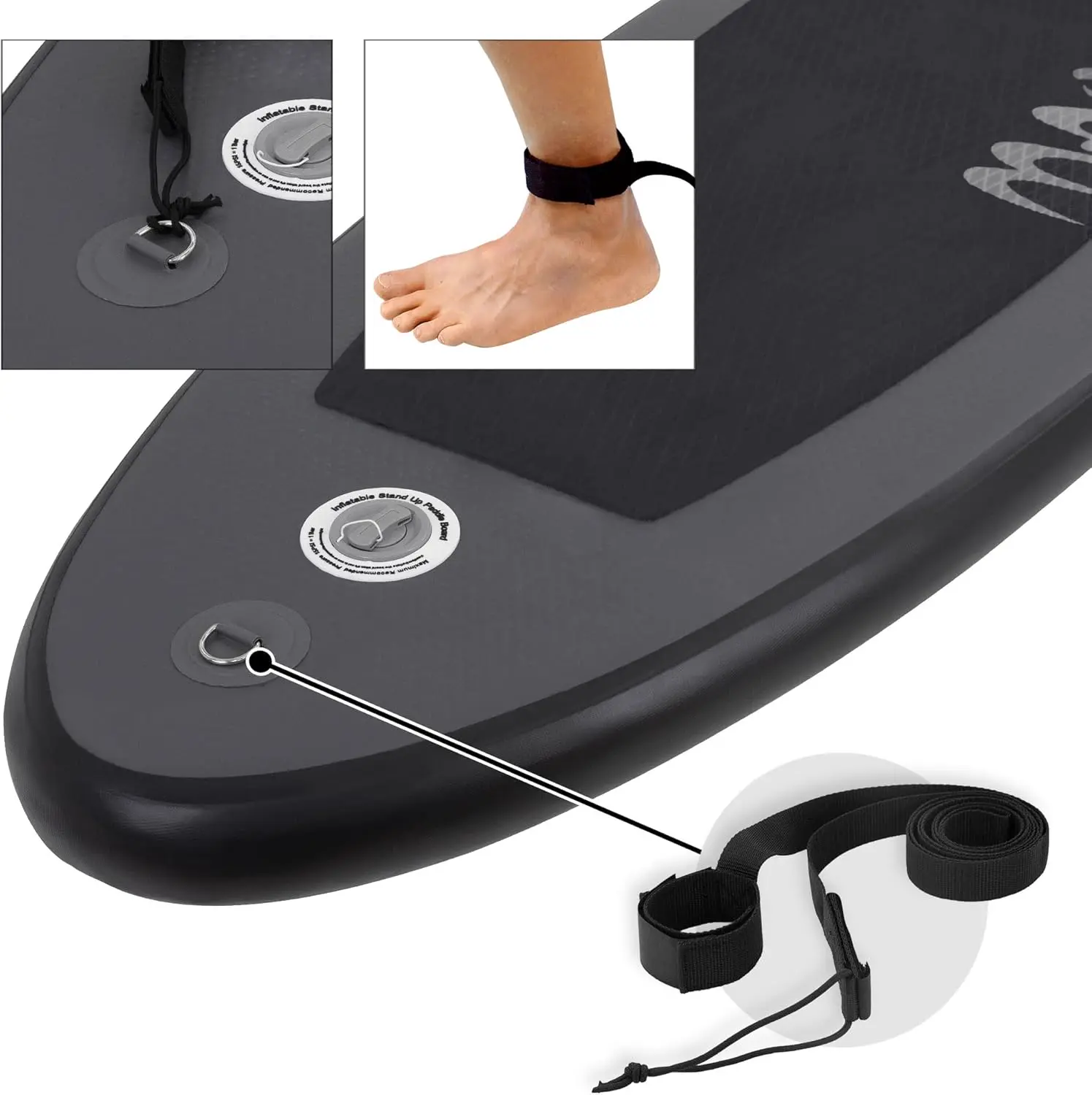 Paddle gonflable en aluminium sable vue 6