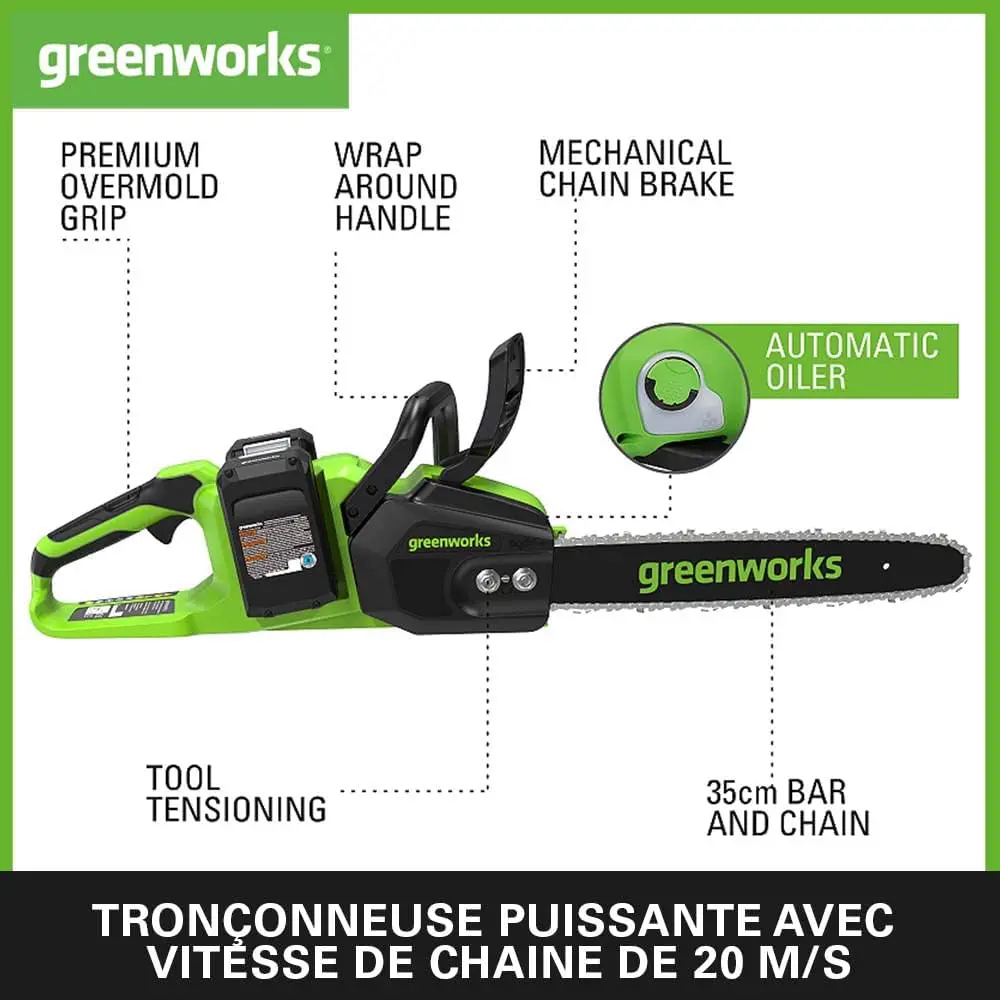 Tronçonneuse à batterie en acier 2 x 24 vue 2