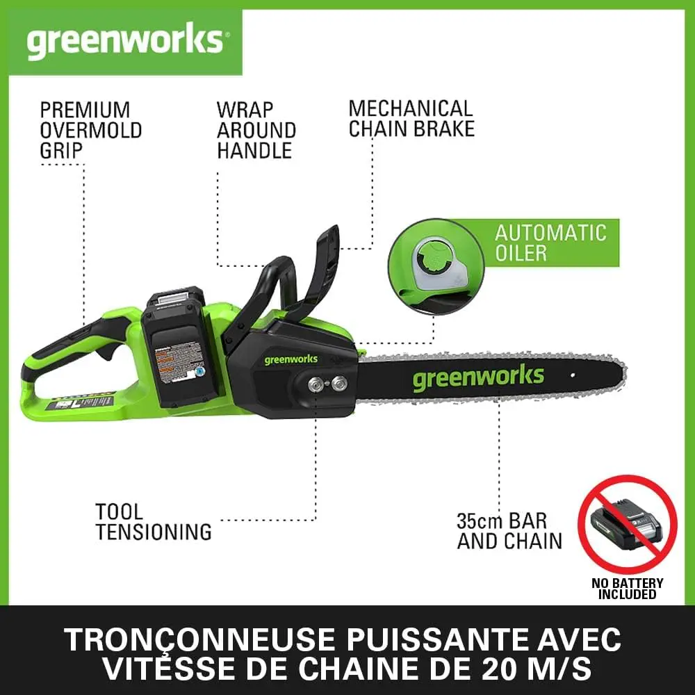 Tronçonneuse à batterie en acier 24X2 vue 2
