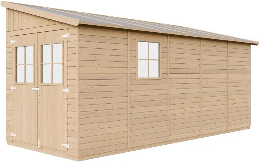 TIMBELA M341 Abri de Jardin en Bois Naturel