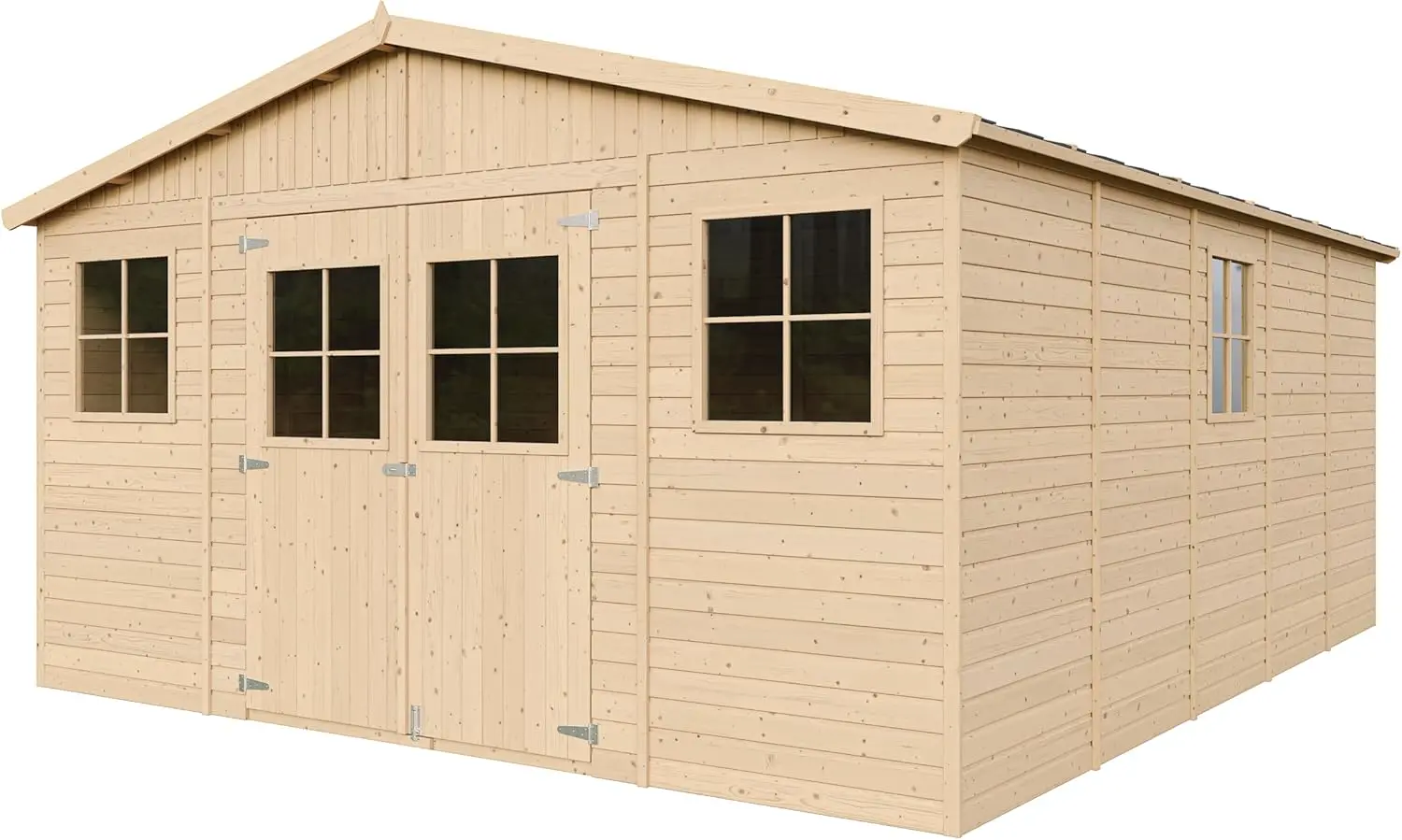 Abri de jardin en bois en bois naturel 20 m² vue 3