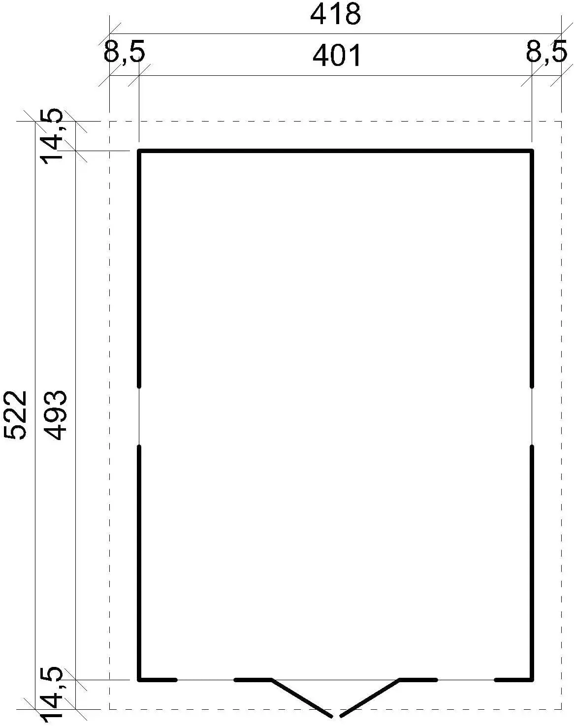 Abri de jardin en bois en bois naturel 20 m² vue 6