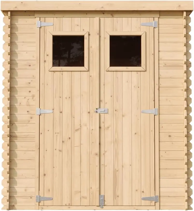 Abri de jardin en bois en bois naturel 3,53 m² vue 8