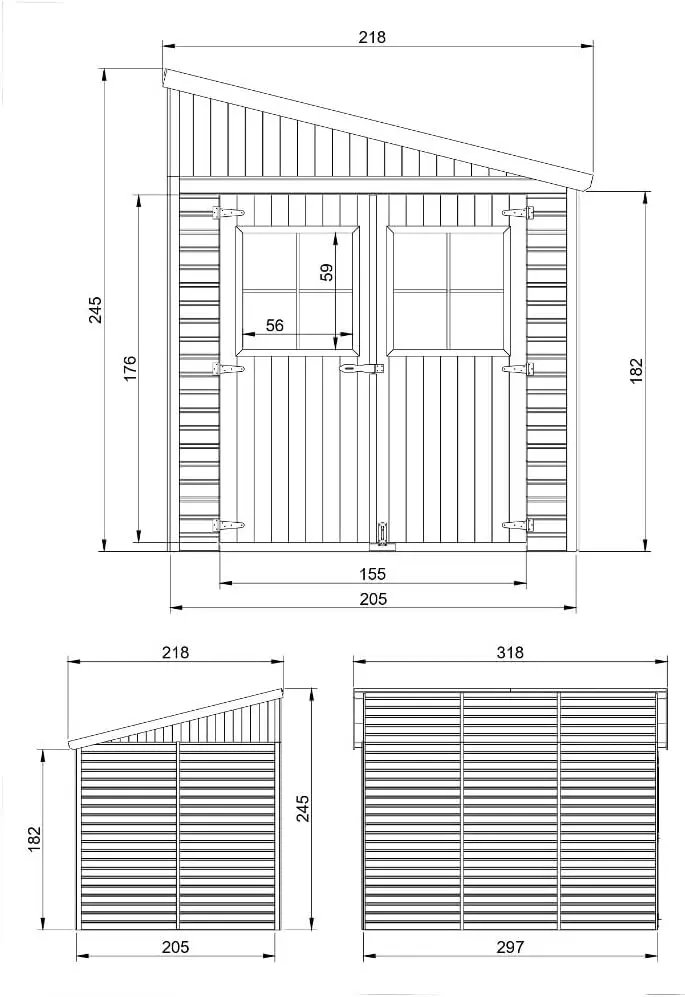Abri de jardin en bois en bois beige 6 m² vue 5