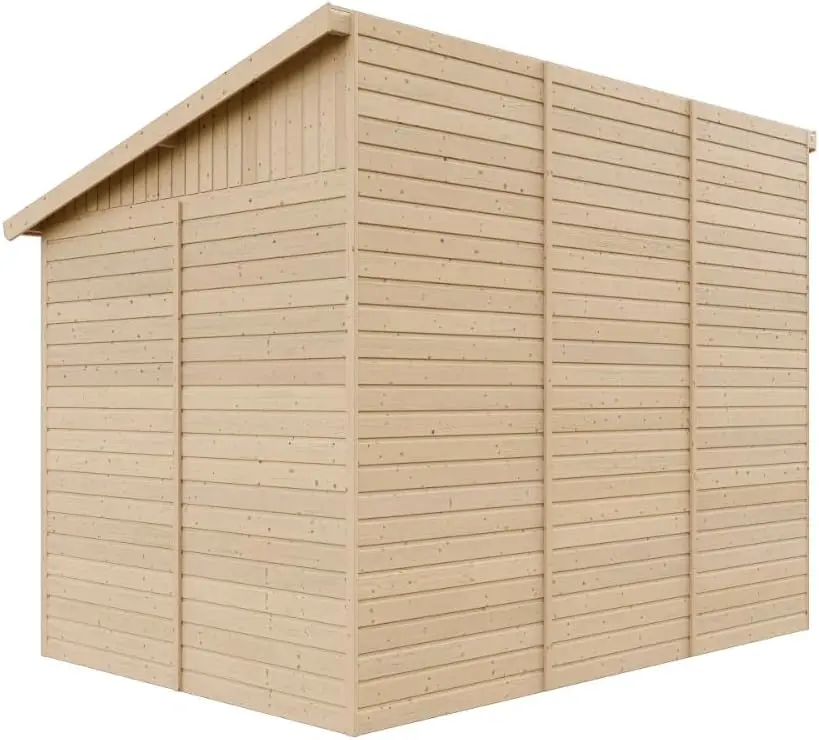 Abri de jardin en bois en bois beige 6 m² vue 9