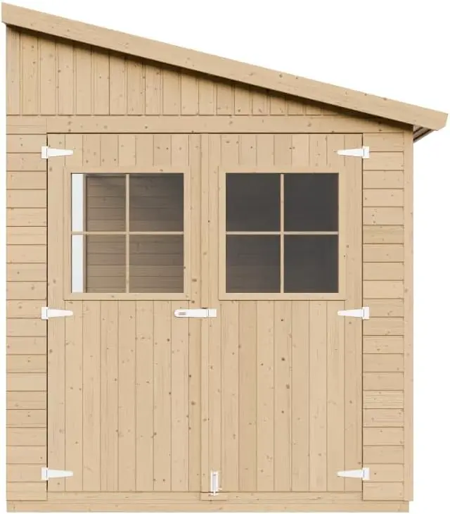 Abri de jardin en bois en bois naturel 6 m² vue 3