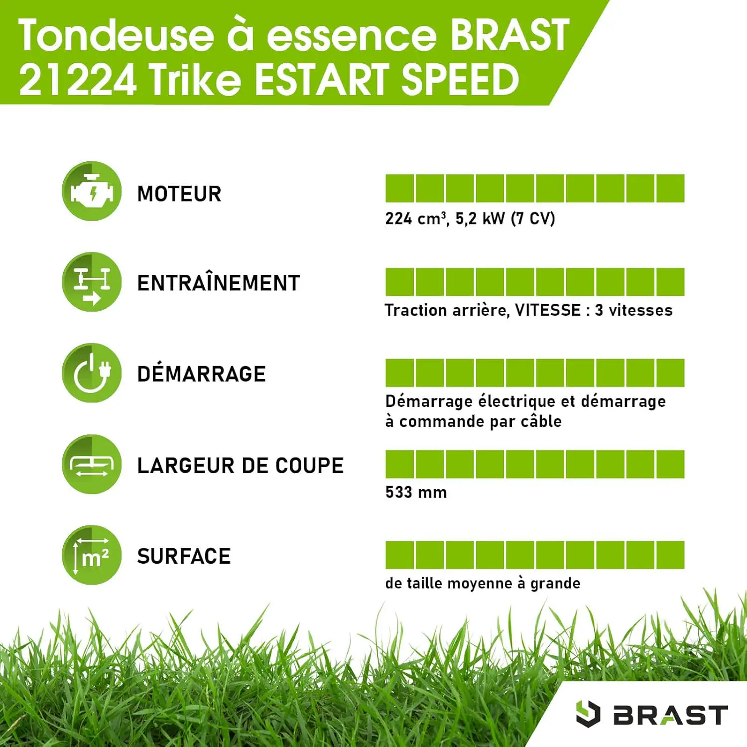 Tondeuse autoportée en acier noir 1500x540 vue 8