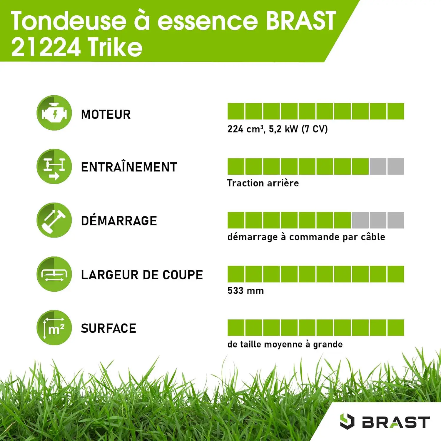 Tondeuse autoportée en acier 1500 x 540 vue 8