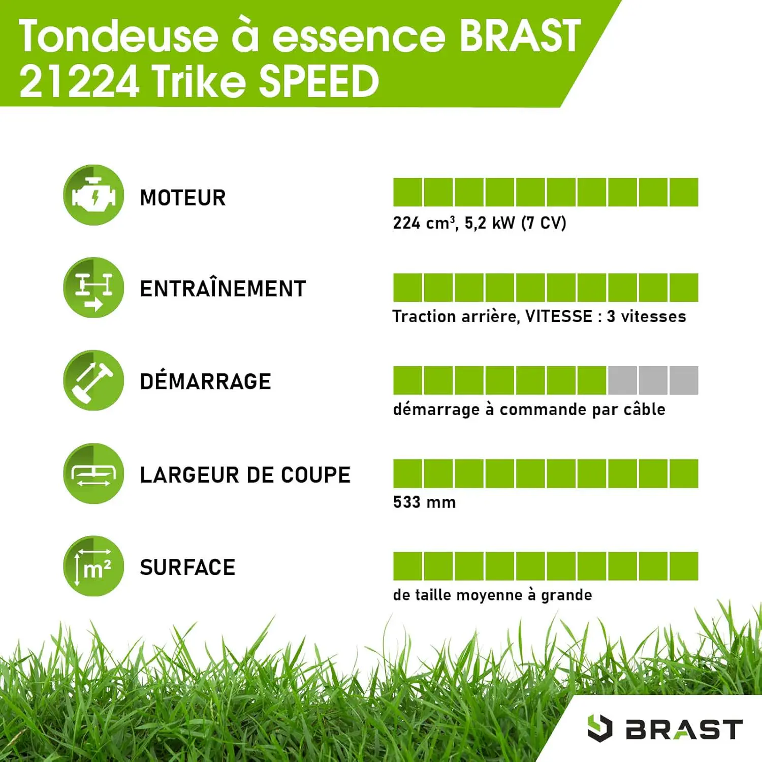 Tondeuse autoportée en acier noir 1500x540 vue 8