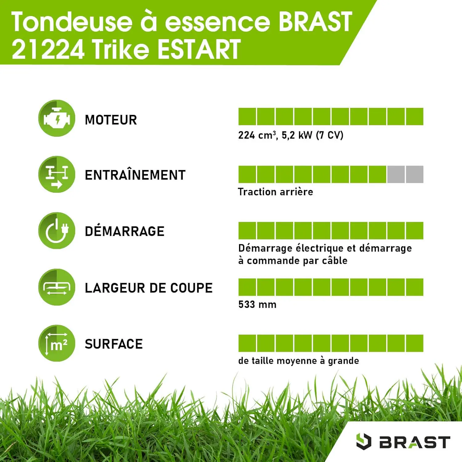 Tondeuse autoportée en acier noir 1500x540 vue 8