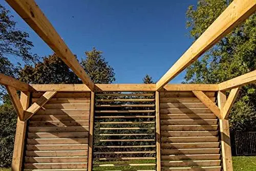 Pergola en bois naturel 12,20m² vue 4