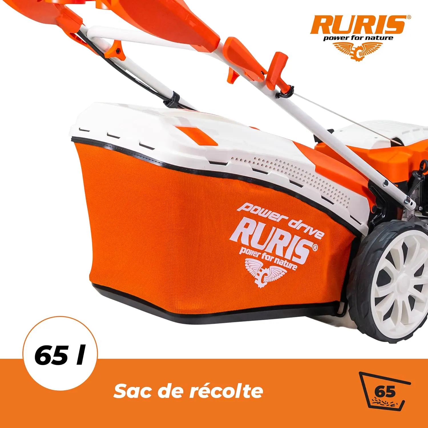 Tondeuse autoportée en acier orange 1500 m² vue 5