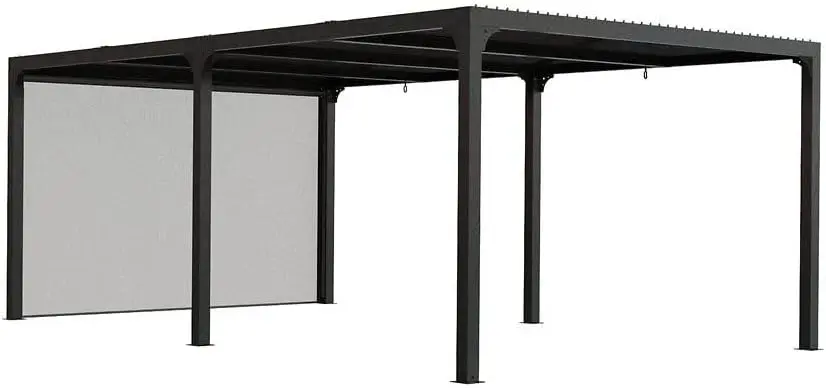 Pergola en aluminium gris 21,52 m² vue 4