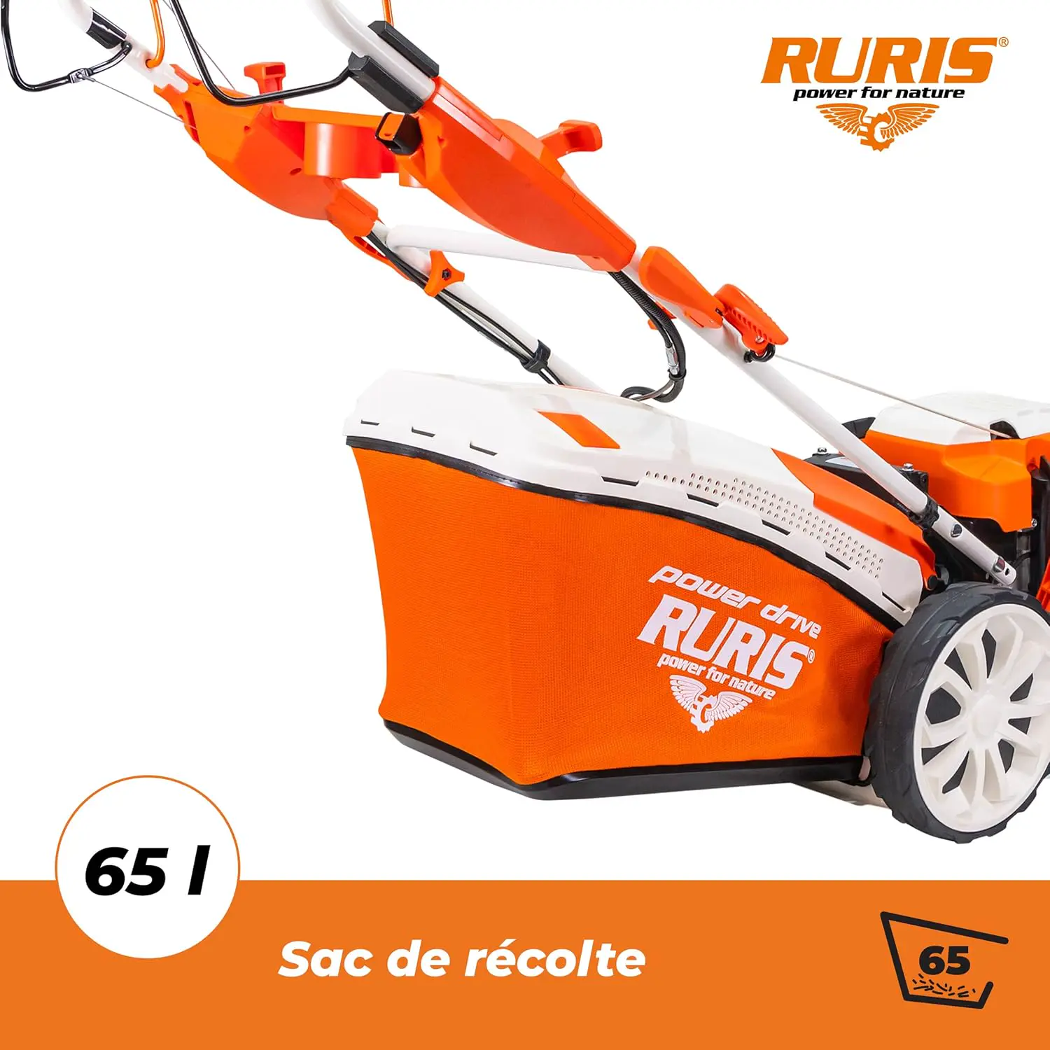 Tondeuse autoportée en acier orange 2000 m² vue 5