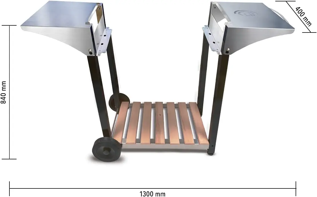 Plancha en acier 40 x 84 cm vue 2