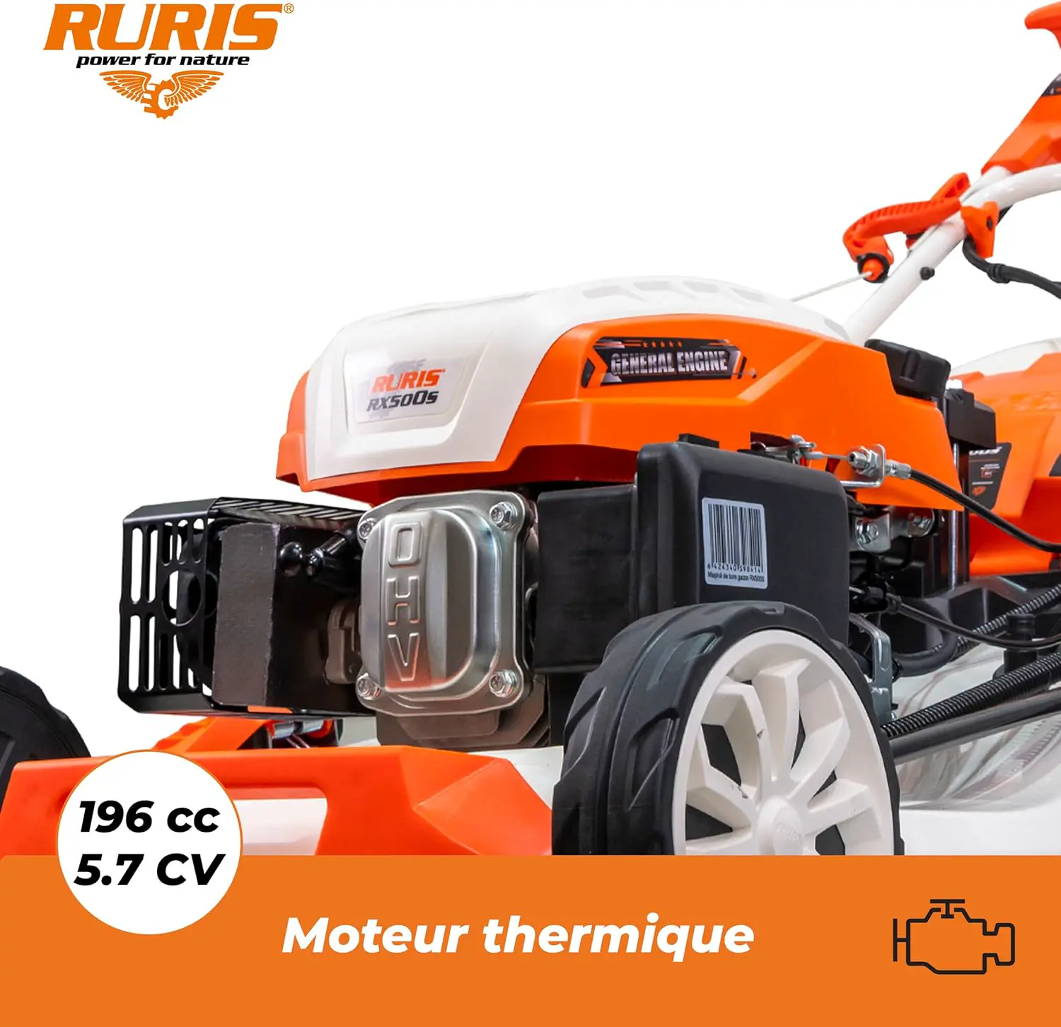 Tondeuse autoportée en métal orange 2500 m² vue 6