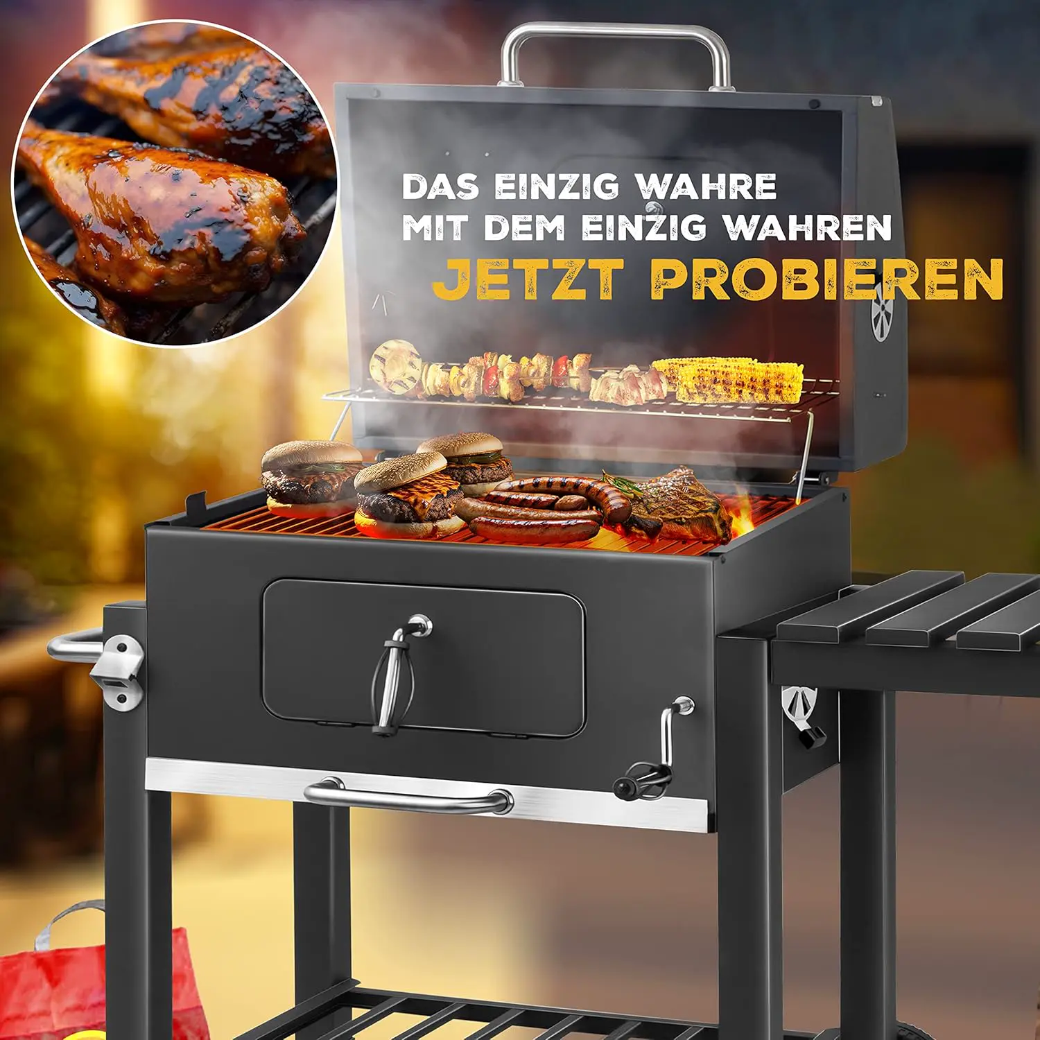 Barbecue weber en acier 45 x 115 vue 2