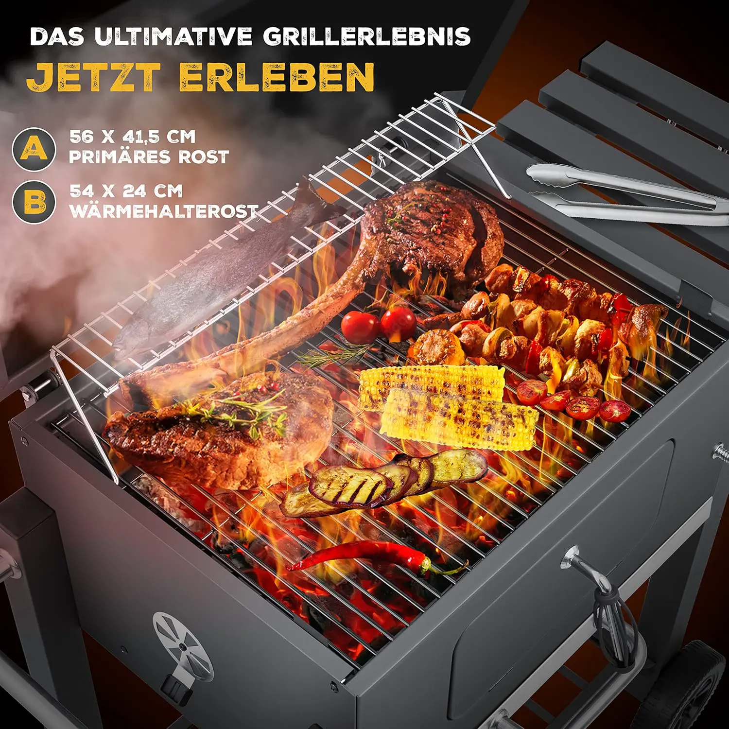 Barbecue weber en acier 45 x 115 vue 4