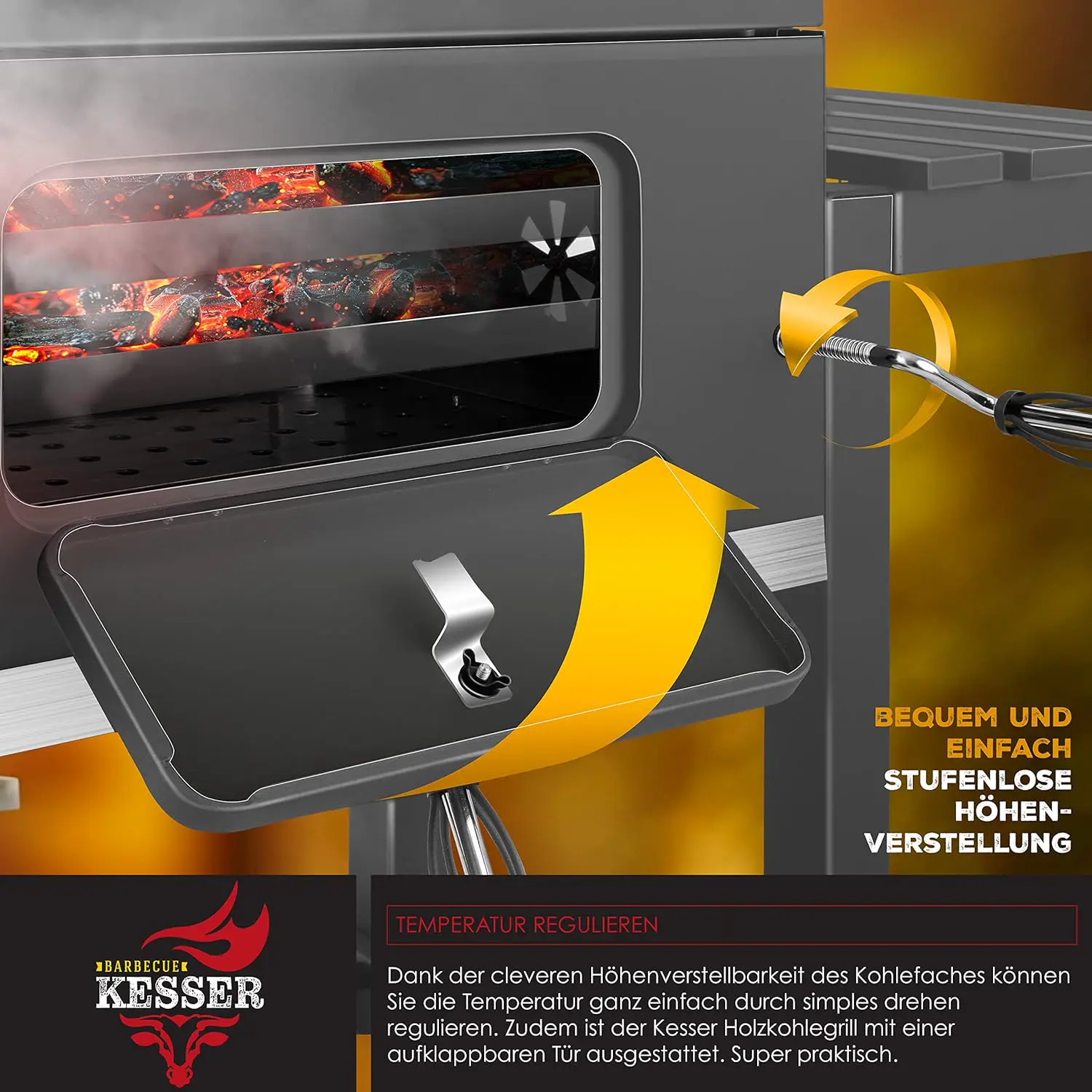Barbecue weber en acier 45 x 115 vue 5