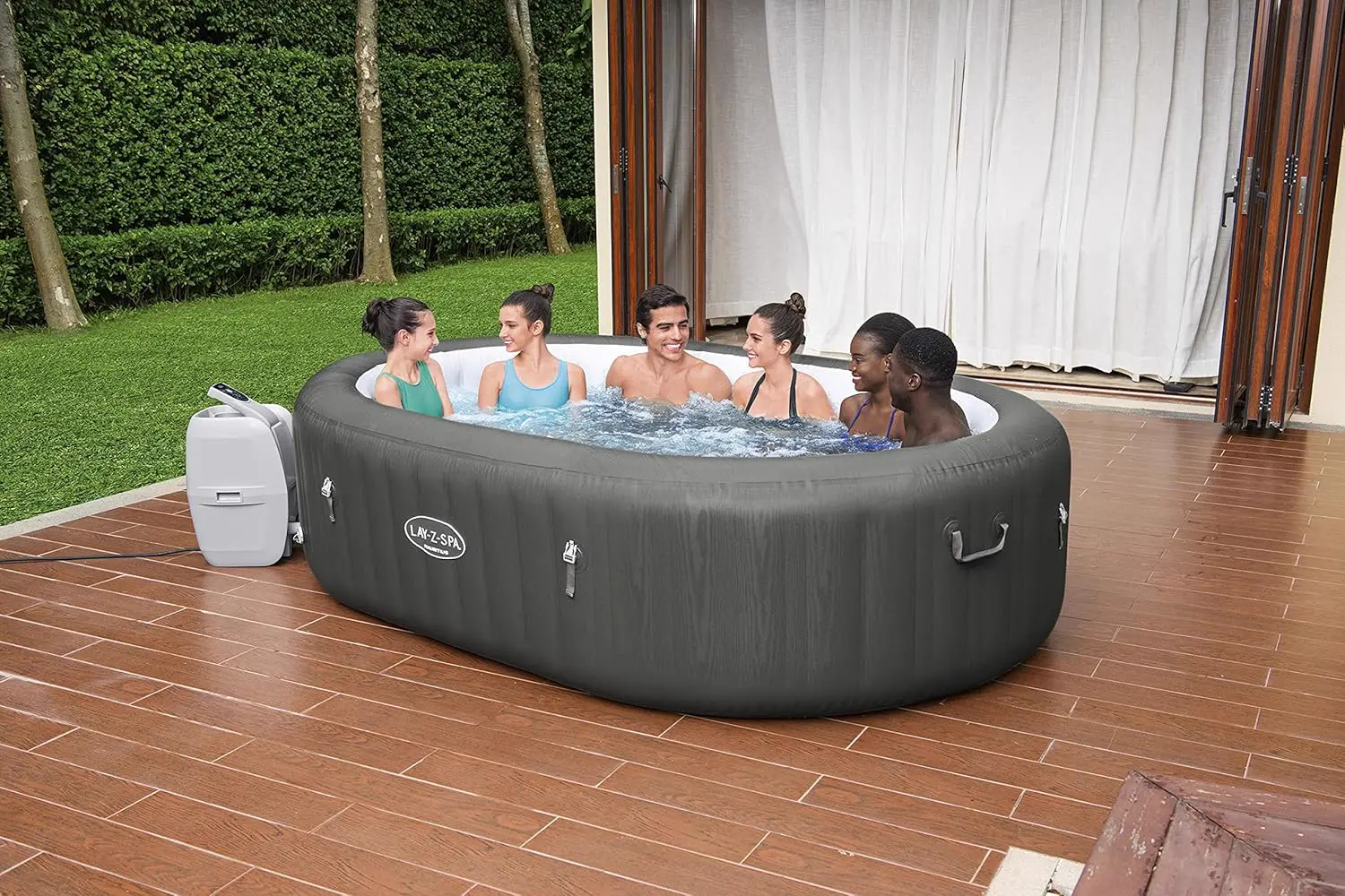 Spa gonflable 6 personnes 7 places 180 x 71 cm vue 21