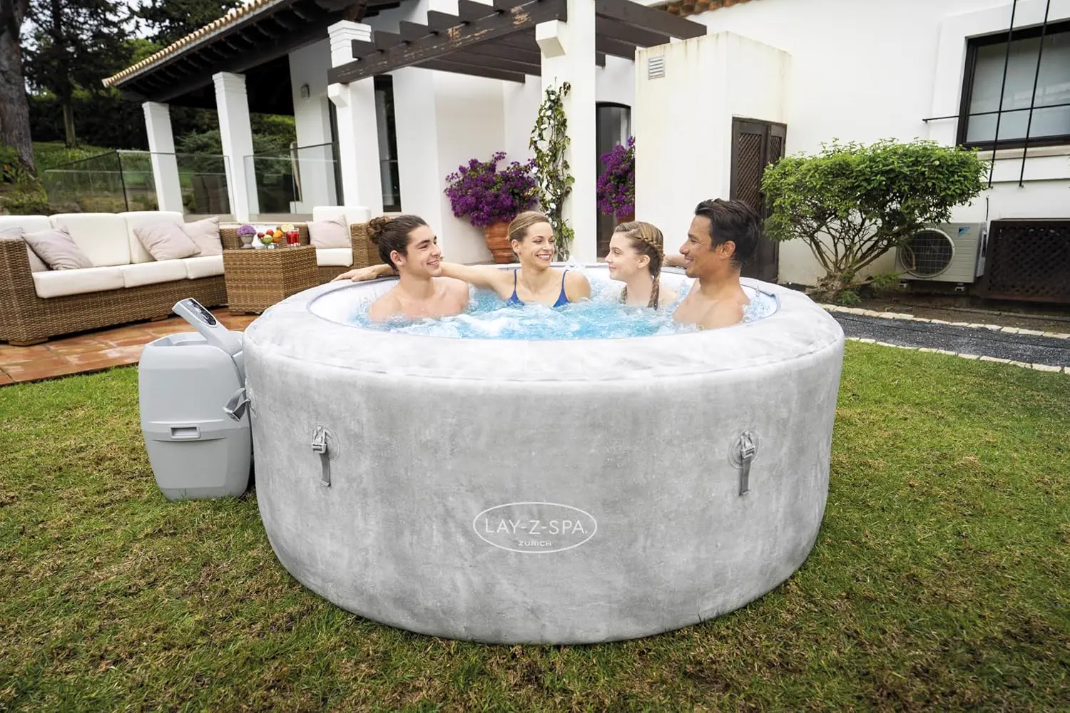 Spa gonflable 2 personnes 4 places 180 x 66 cm vue 2
