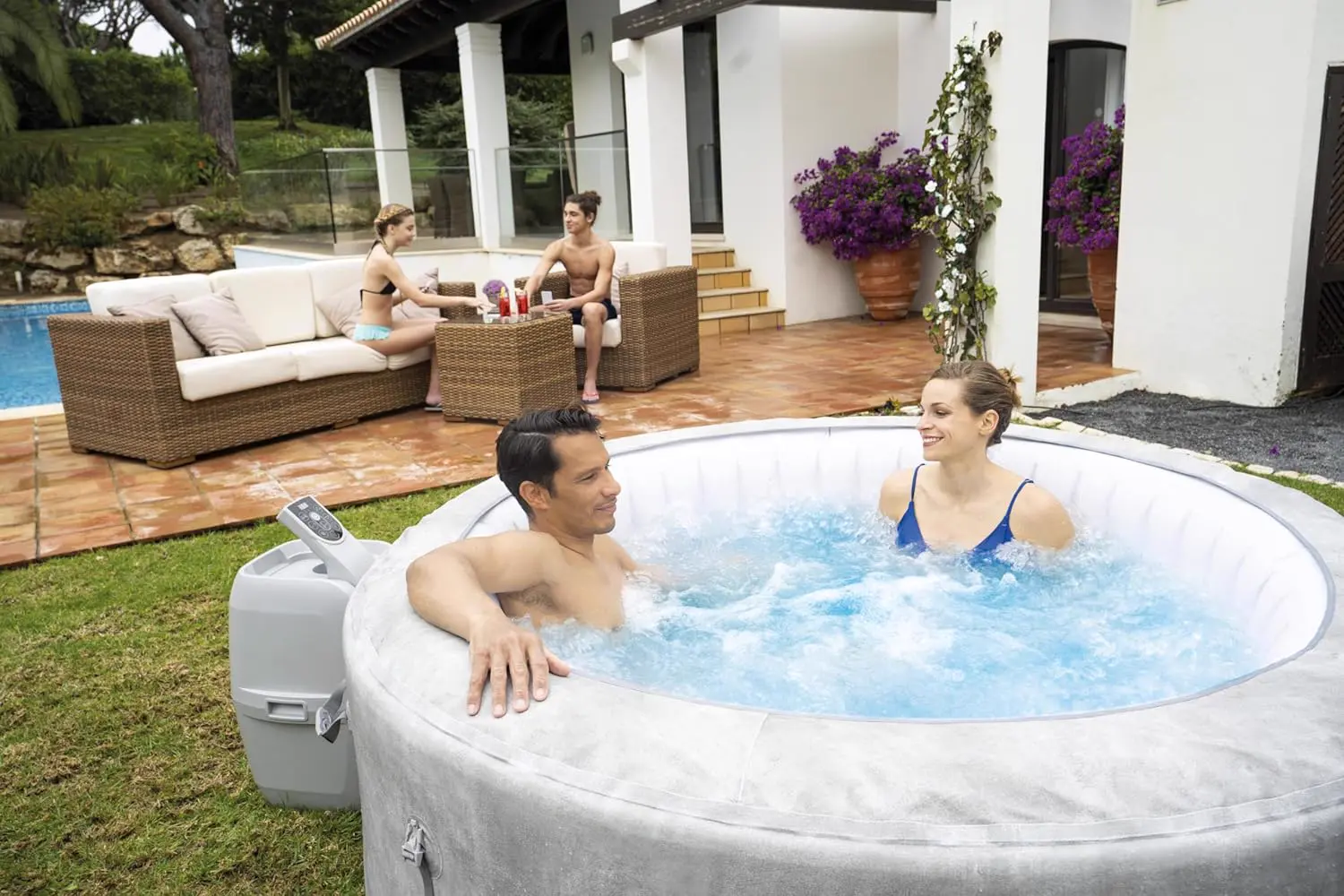 Spa gonflable 2 personnes 4 places 180 x 66 cm vue 8