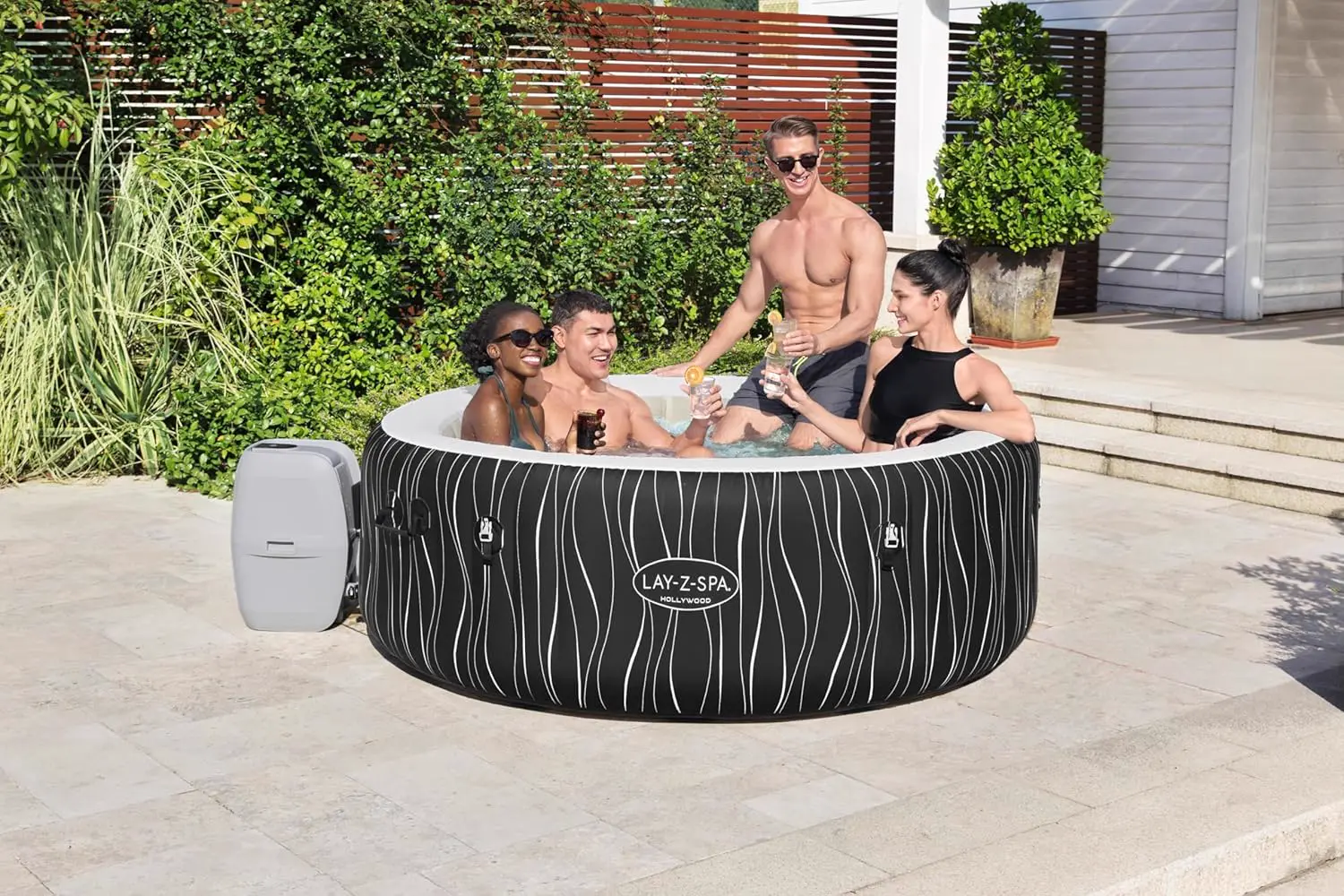 Spa gonflable 2 personnes 6 places 196 x 66 cm vue 6