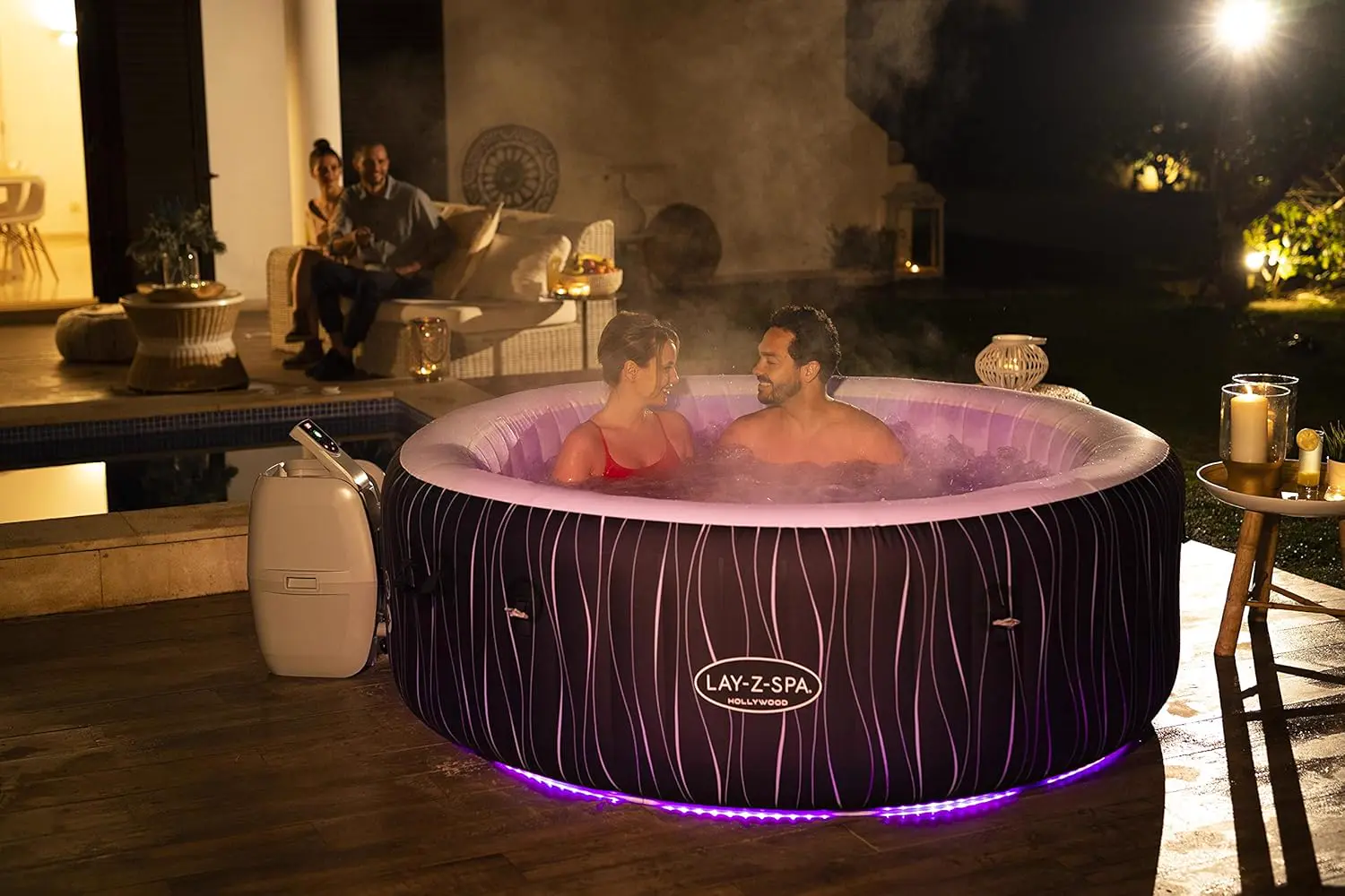 Spa gonflable 2 personnes 6 places 196 x 66 cm vue 18