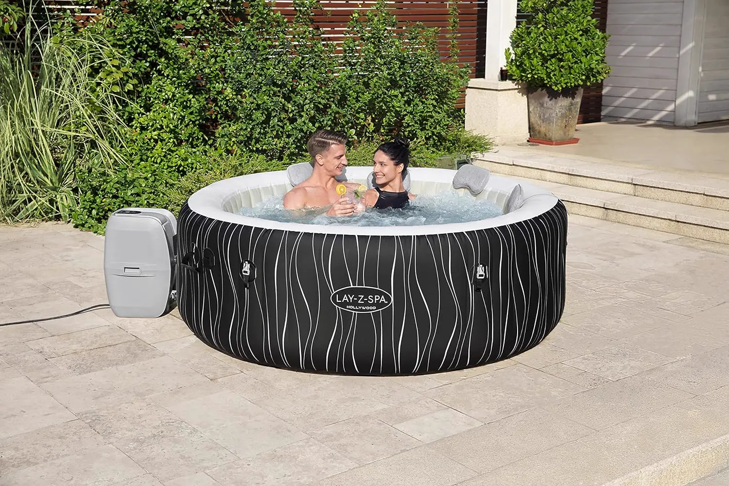 Spa gonflable 2 personnes 6 places 196 x 66 cm vue 34