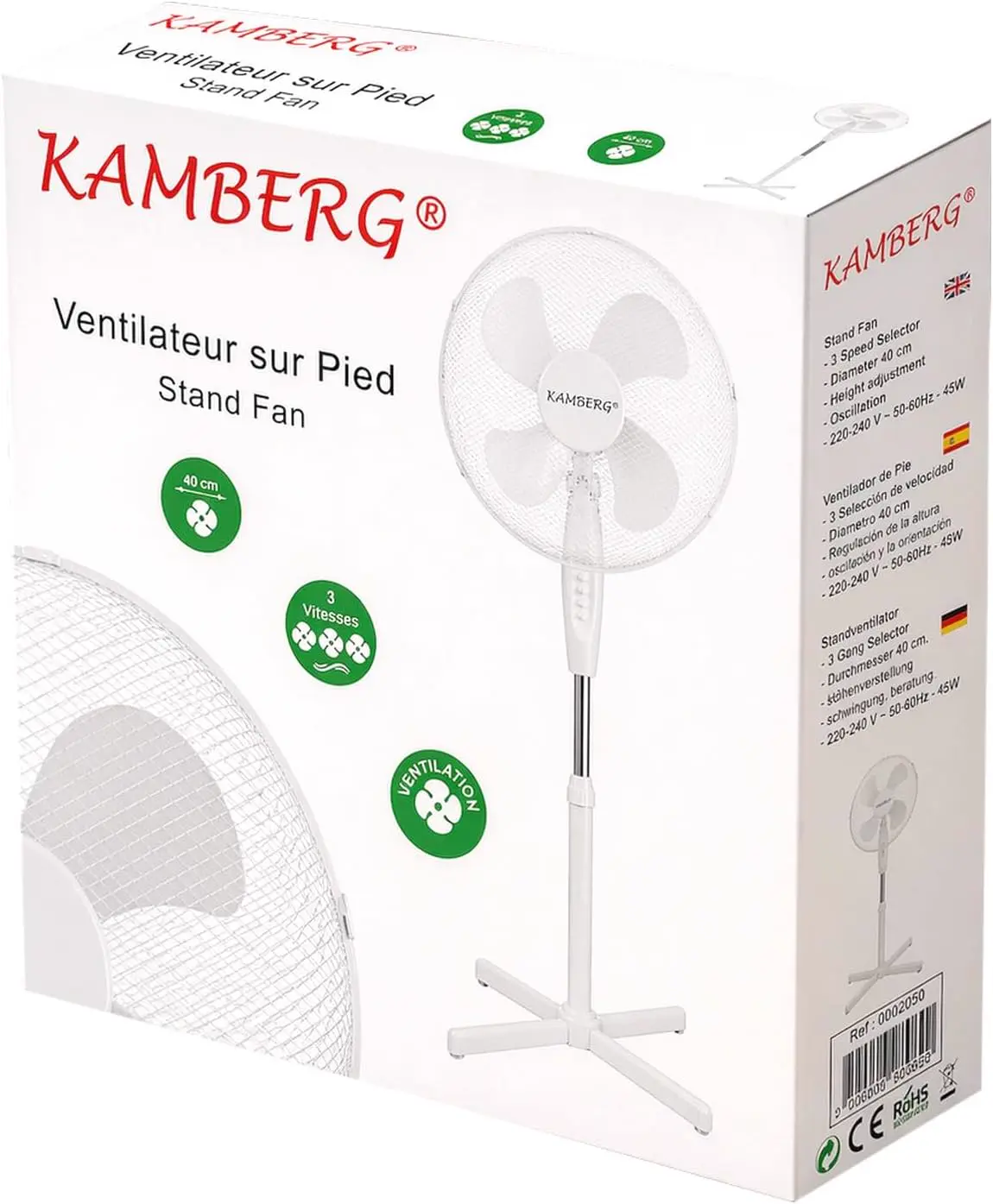 Ventilateur blanc vue 6