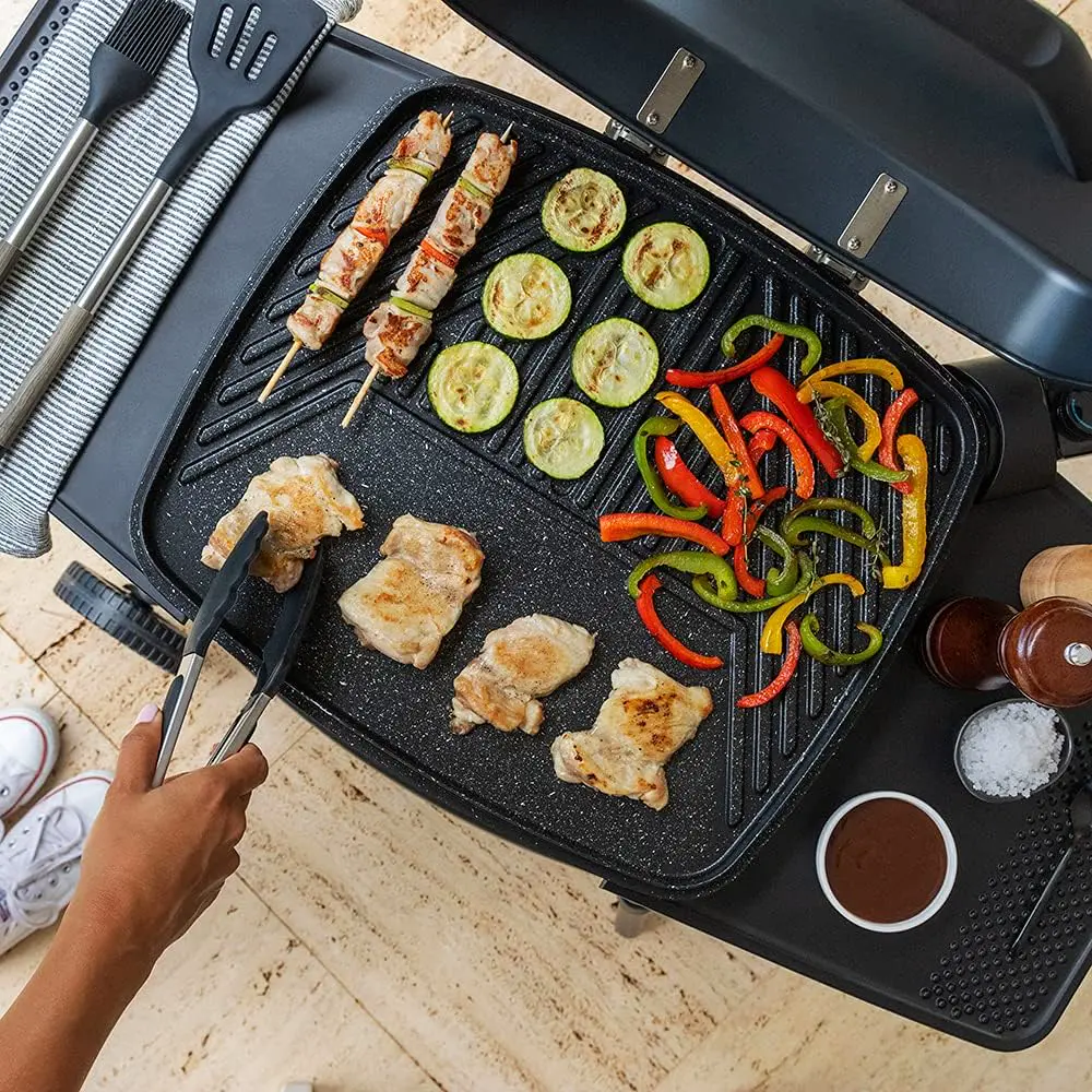 Barbecue électrique en aluminium noir 83,5 x 57,3 vue 5