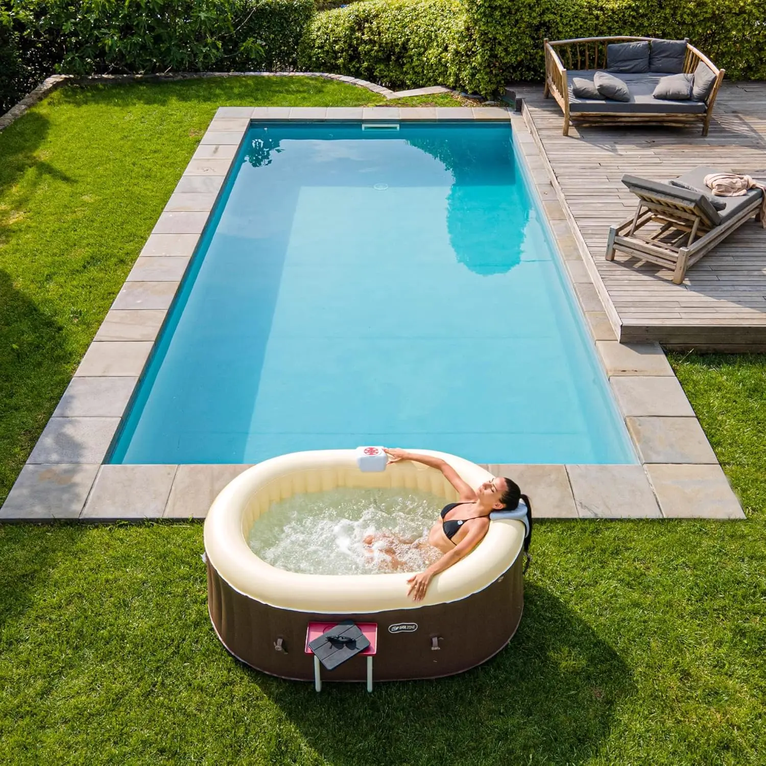 Spa gonflable 2 personnes 2 places 120 x 65 cm vue 3