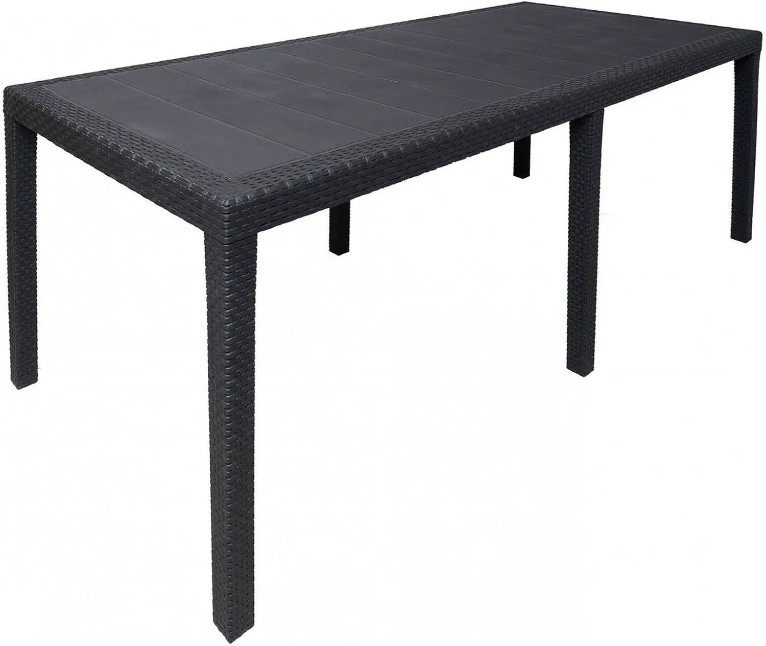 Table de jardin 10 places anthracite 72 x 90 cm vue 7
