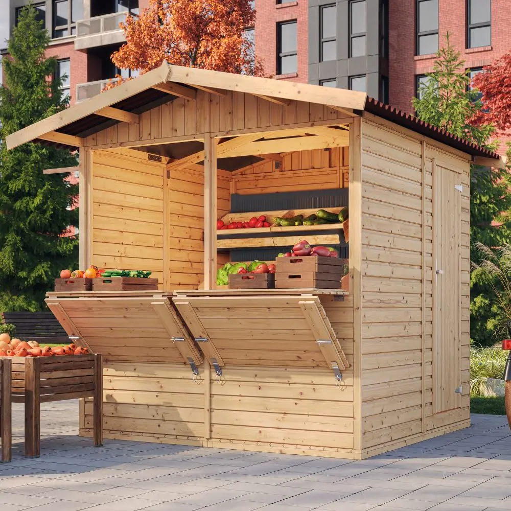 Abri de jardin en bois en bois 4 m² vue 2