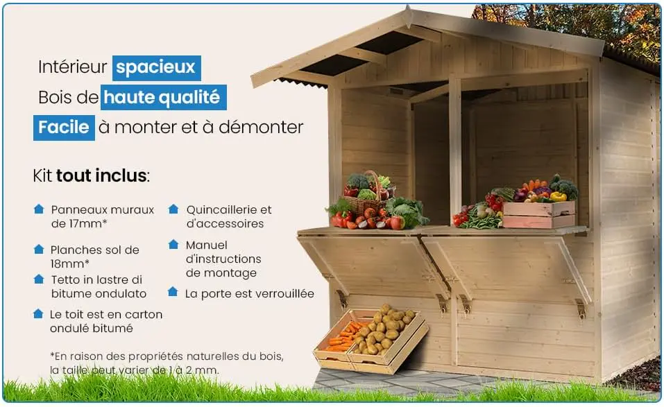 Abri de jardin en bois en bois 4 m² vue 4