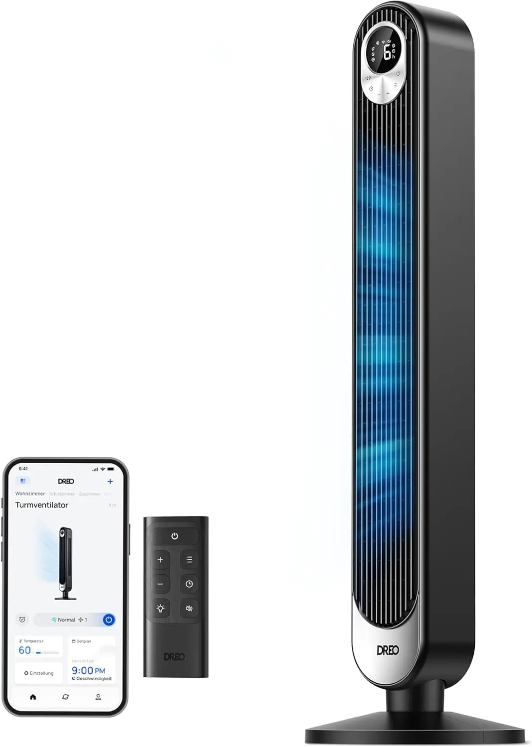 Dreo Ventilateur Colonne Silencieux avec Alexa