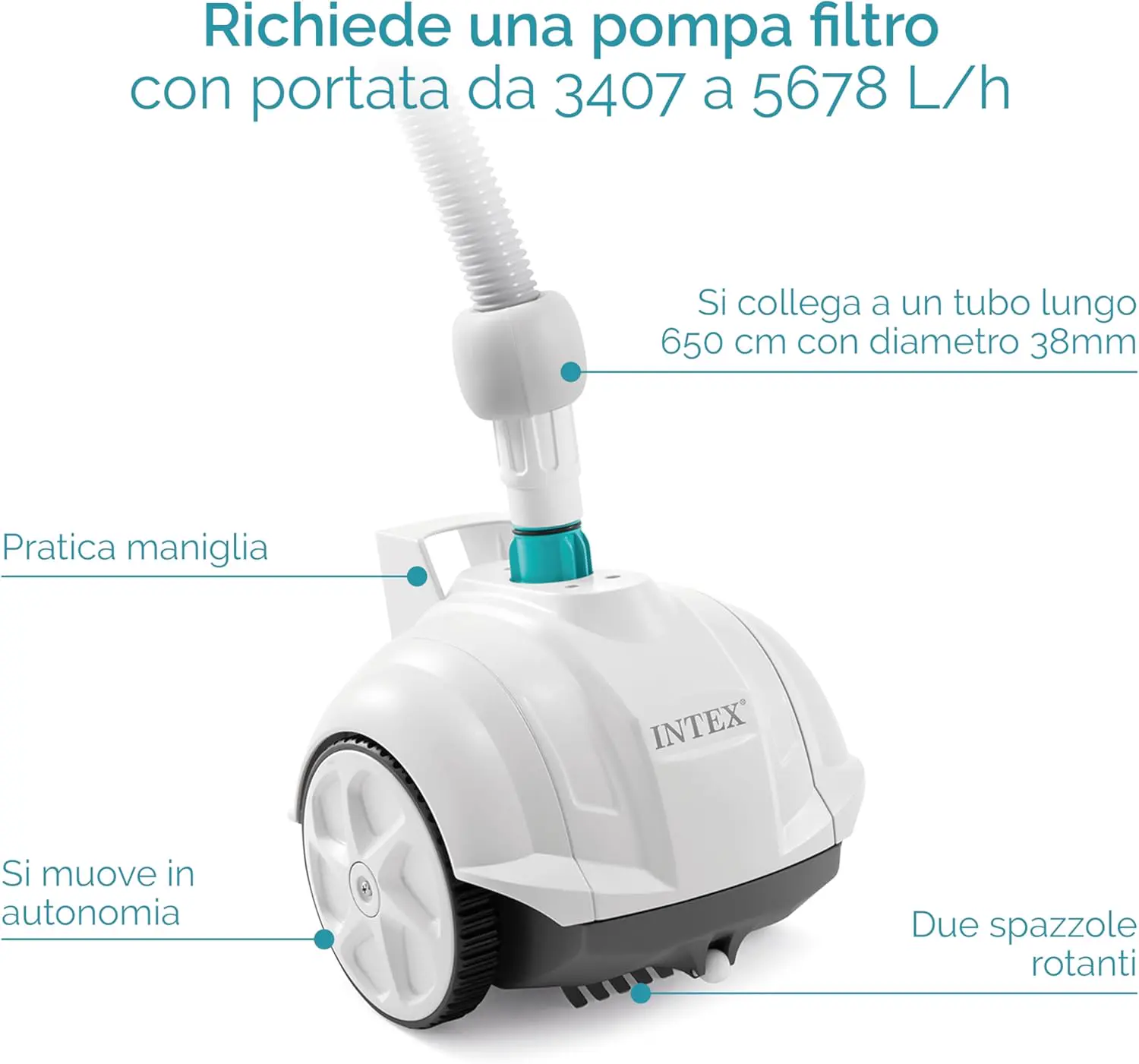 Robot piscine blanc/bleu 4,88 x 1,22 m vue 7