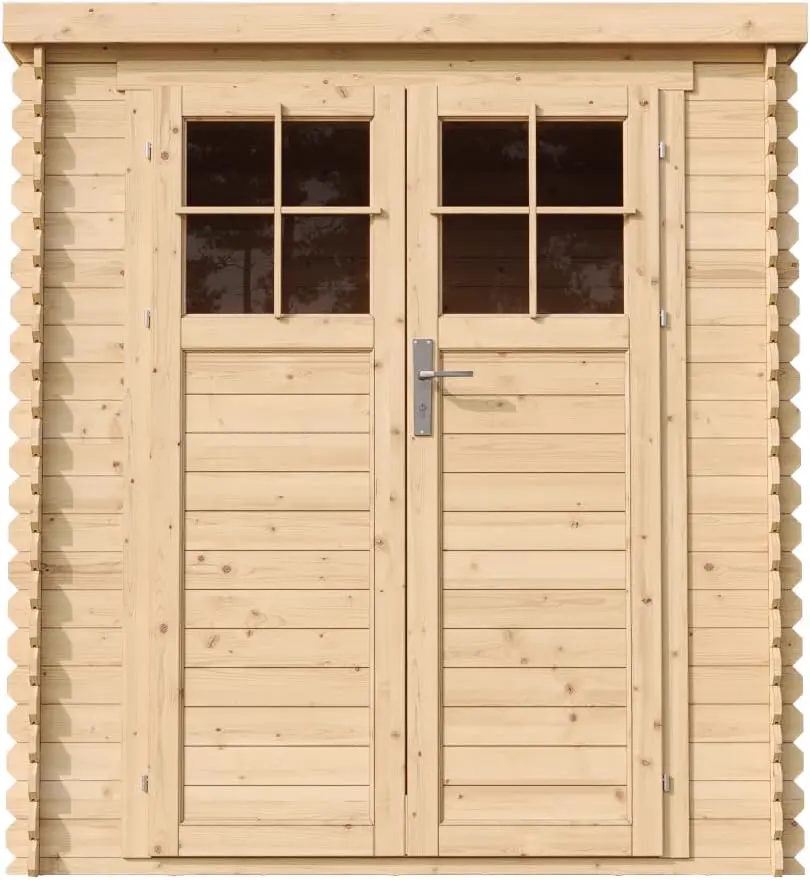 Abri de jardin en bois en bois naturel 3,53 m² vue 8