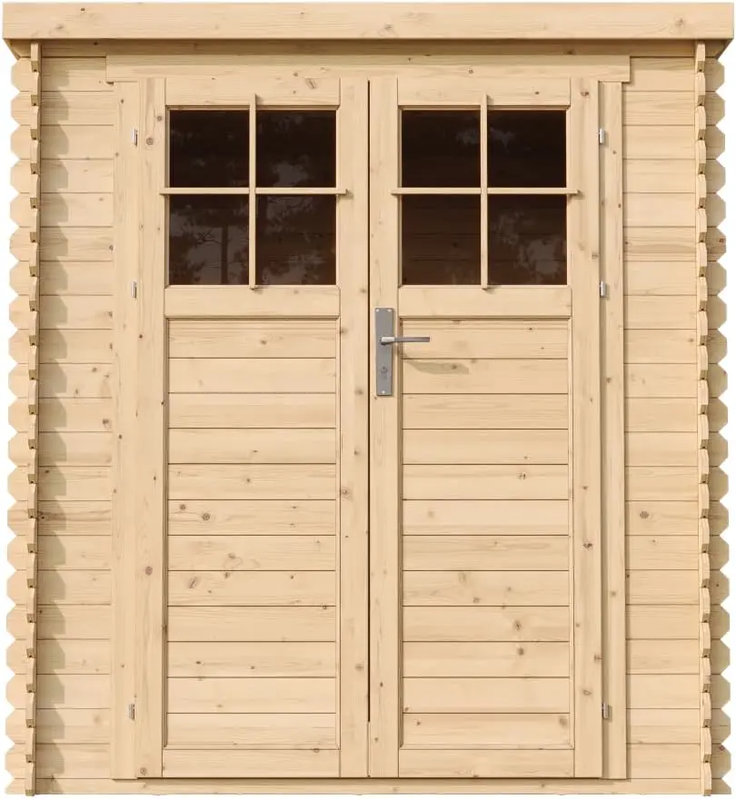 Abri de jardin en bois en bois naturel 3,53 m² vue 8