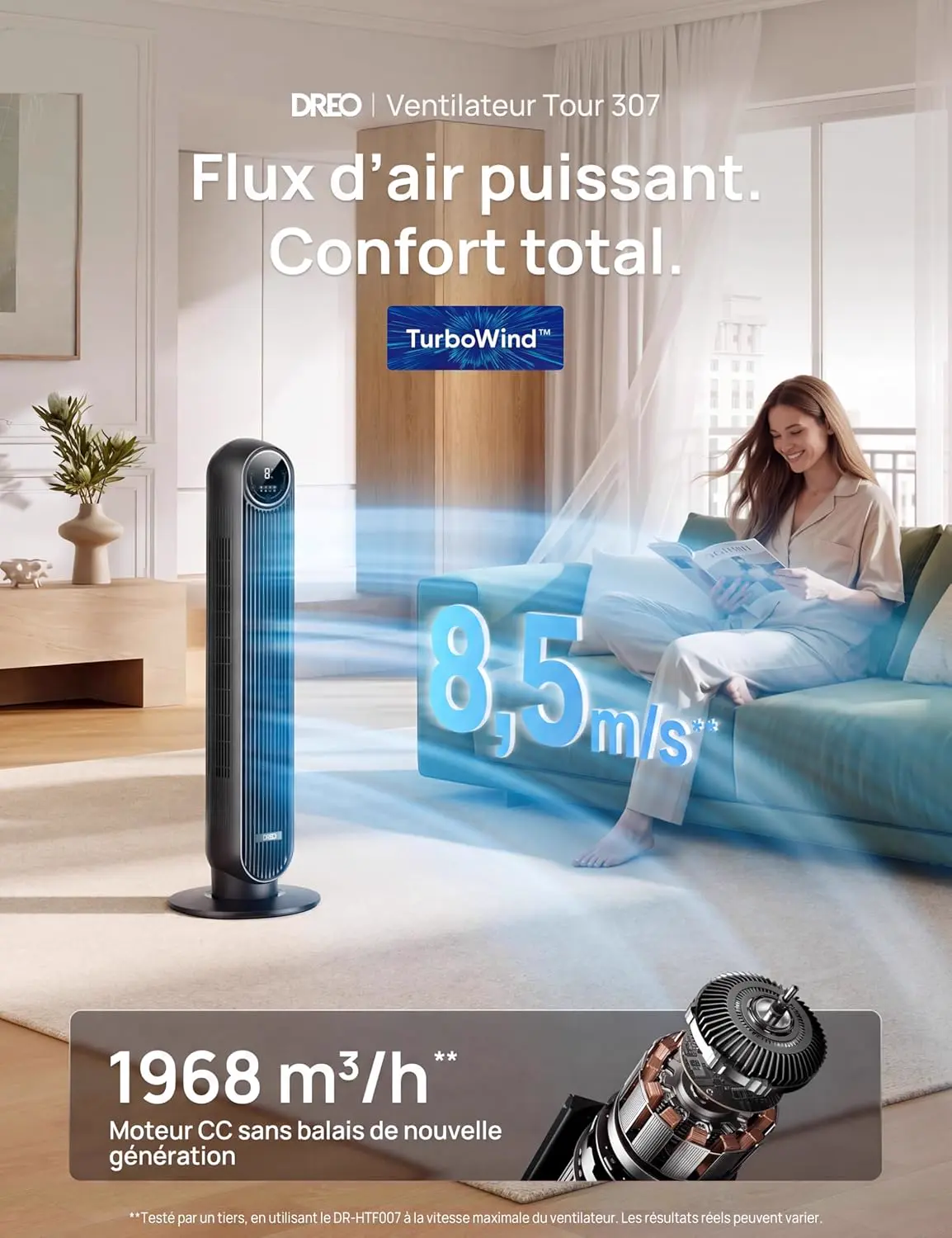 Ventilateur noir vue 2