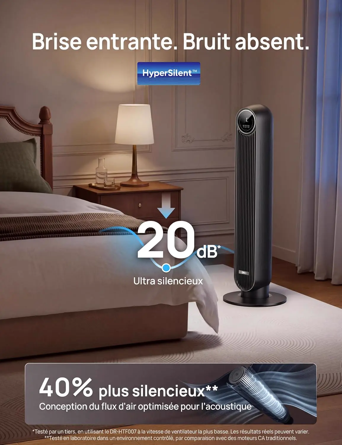Ventilateur noir vue 3