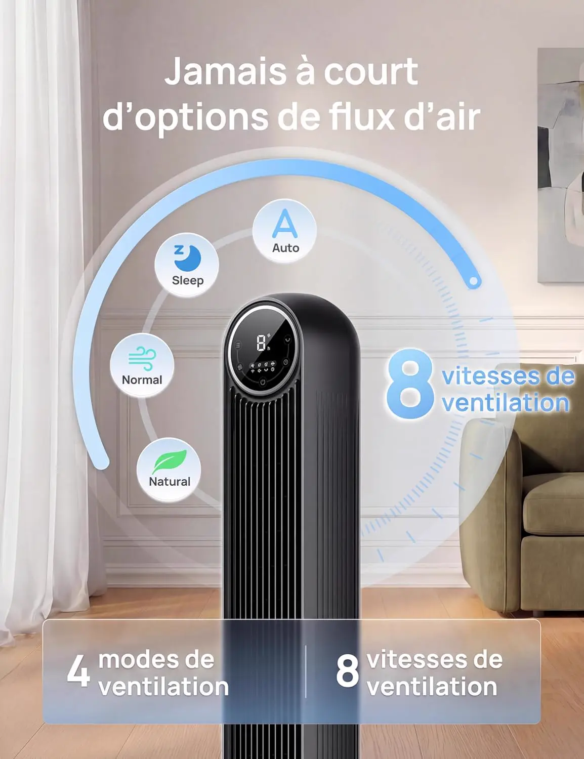 Ventilateur noir vue 4