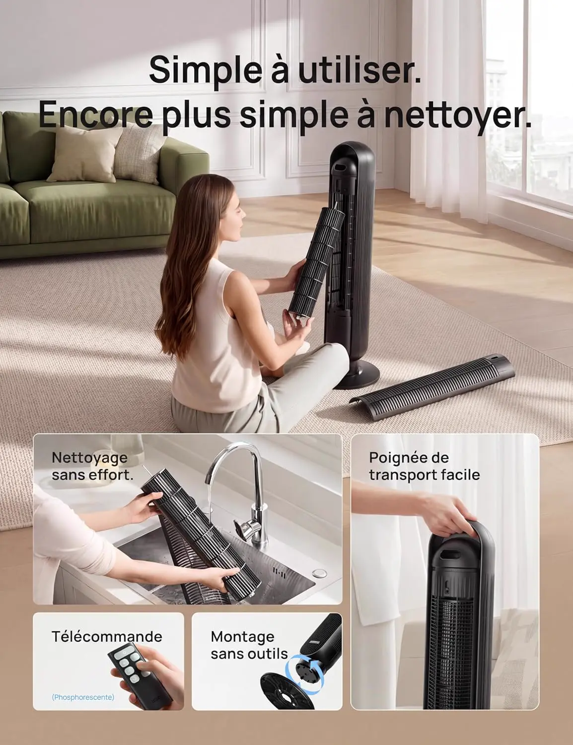Ventilateur noir vue 7