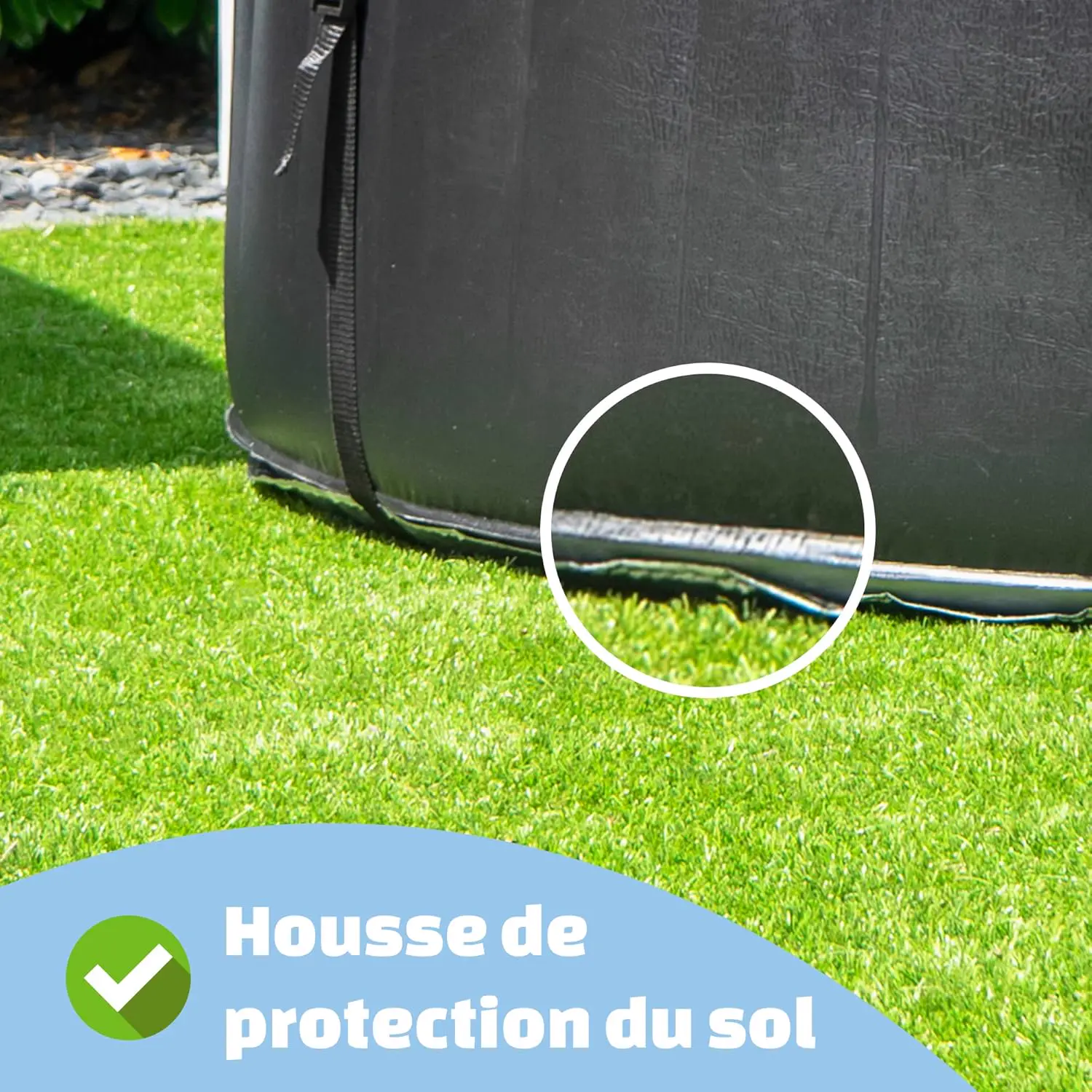 Spa gonflable 4 personnes 4 places noir 204 x 65 cm vue 5