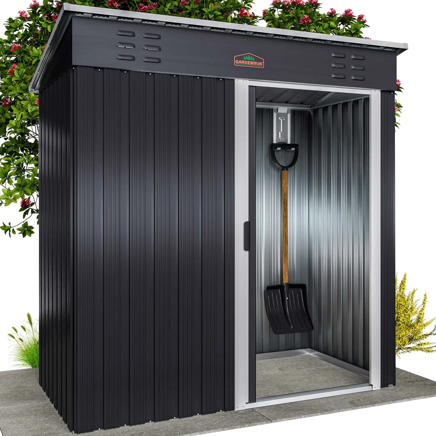 GARDEBRUK® Abri de Jardin métal Inoxydable 185x165x90cm 1,5m²