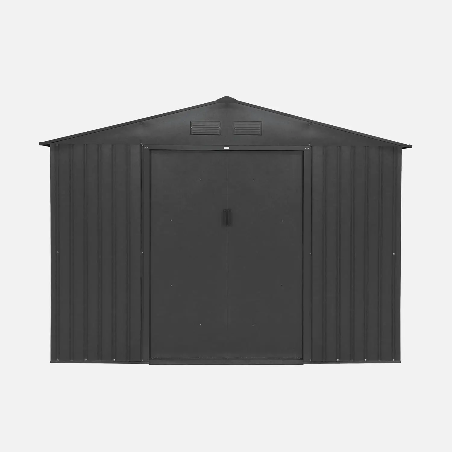 Abri de jardin en métal en acier gris 8,14 m² vue 2
