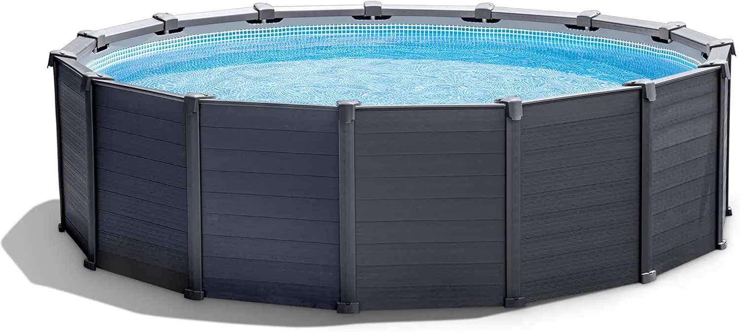 Intex kit Piscine Graphite (ø) 4,78 x (h) 1,24m