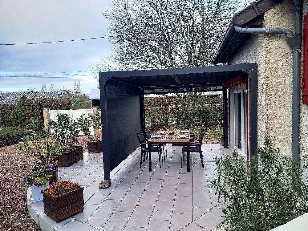 Pergola en aluminium gris/anthracite 10,80 m² vue 3