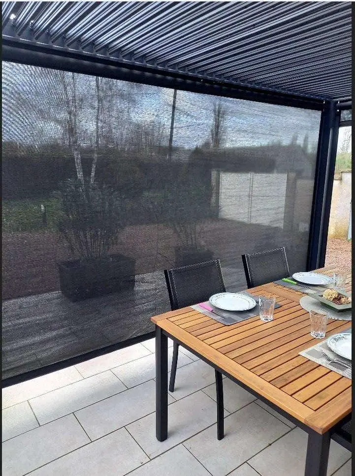 Pergola en aluminium gris/anthracite 10,80 m² vue 4