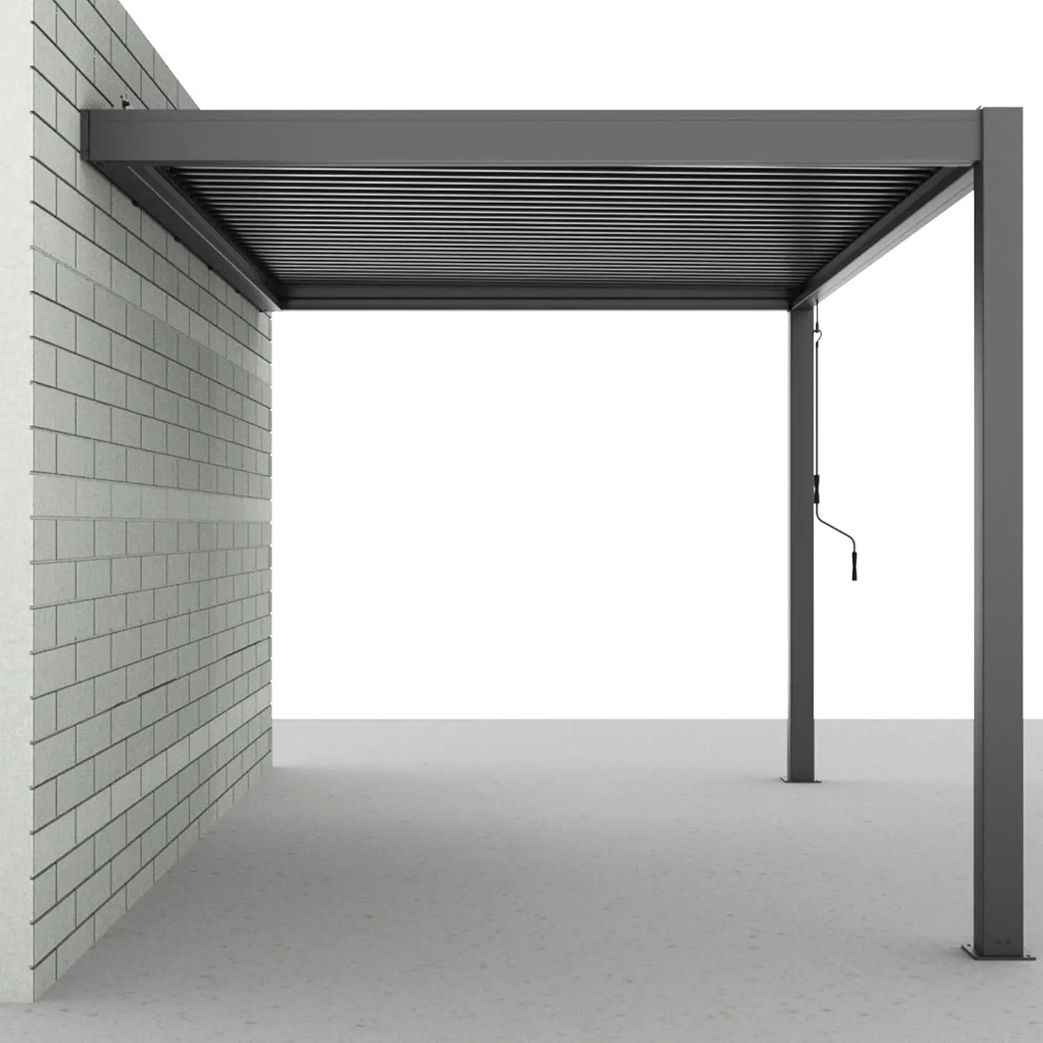 Pergola en aluminium 4 x 2,57 m adossée vue 5